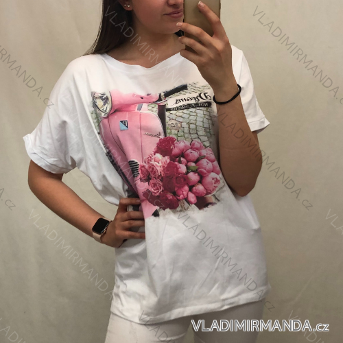 Tričko tunika krátky rukáv dámske (uni sl) TALIANSKÁ MÓDA IM518030