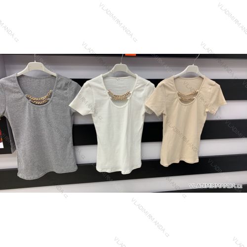 Tričko krátky rukáv dámske (S / M ONE SIZE) TALIANSKÁ MÓDA IMWA21378