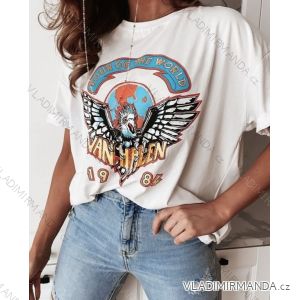 Tričko krátky rukáv dámske oversize (S / M / L ONE SIZE) TALIANSKÁ MÓDA IMWD213420