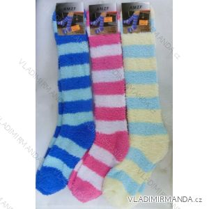 Ponožky vysoké teplé pierko dámske (35-42) AMZF Y-515
