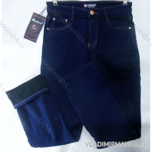 Nohavice plátené teplé dámske flaušová podšívka (30-42) SUN BIRD SGH5695R