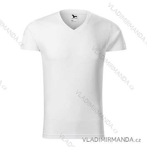 Slim Fit V-neck tričko pánske biela 2XL ADR-1460017