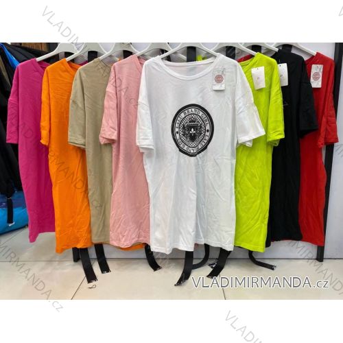 Šaty krátky rukáv dámske (S / M ONE SIZE) TALIANSKÁ MÓDA IMWD213478