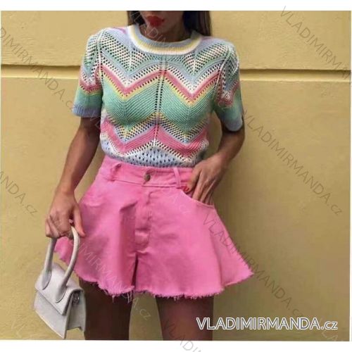 Kraťasy riflové krátke dámske (s-xl) TALIANSKÁ MÓDA IMWD213147