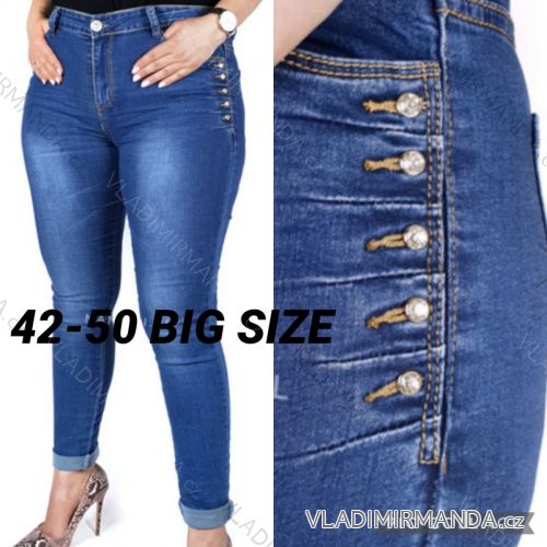 Rifle jeans dlhé dámske nadrozmerné (42-50) JEANS JAW213657