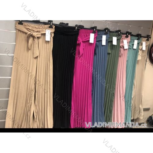 Nohavice dlhé letné dámske (S / M ONE SIZE) TALIANSKÁ MÓDA IMWD213690