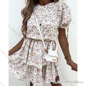 Šaty letné krátky rukáv dámske (S / M ONE SIZE) TALIANSKÁ MÓDA IMWE21045