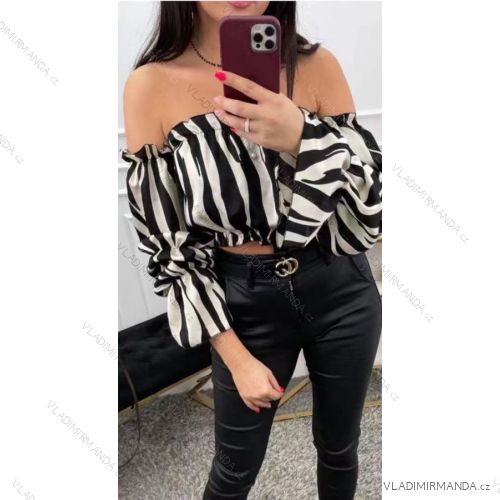 Top carmen dlhý rukáv dámske (S / M ONE SIZE) TALIANSKÁ MÓDA IMWE21067