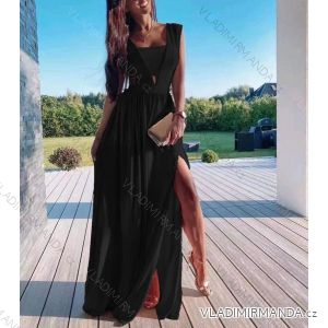 Šaty dlhé letné bez rukávov dámske (S / M ONE SIZE) TALIANSKÁ MÓDA IMWE21037