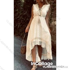 Šaty dlhé čipkové bez rukávov dámske (S / M ONE SIZE) TALIANSKÁ MÓDA IMWA21413