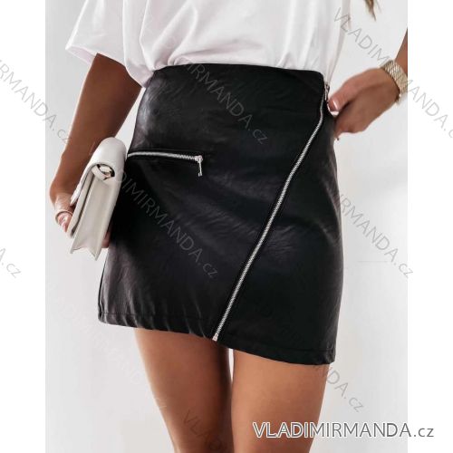 Sukňa krátka koženková dámska (S / M ONE SIZE) TALIANSKÁ MÓDA IMWK21EB22082