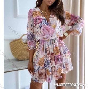 Šaty letné dlhý rukáv dámske (S / M / L ONE SIZE) TALIANSKÁ MÓDA IMWM213812