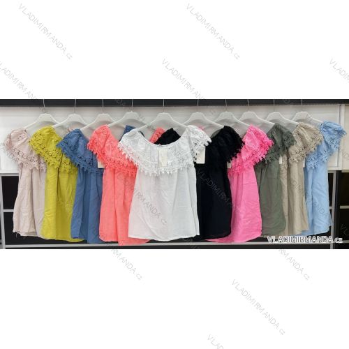 Tunika čipkovaná carmen cez ramená dámska (S / M ONE SIZE) TALIANSKÁ MÓDA IMWD213893