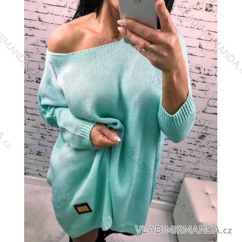 Sveter pletený dlhý rukáv dámsky (S / M / L ONE SIZE) TALIANSKÁ MÓDA IMWH213908