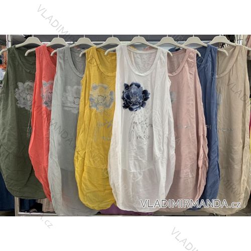 Šaty letné dlhé na ramienka dámske (S / M / L ONE SIZE) TALIANSKÁ MÓDA IMWM213919