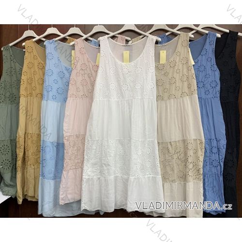 Šaty letné krajkové na ramienka dámske (S / M ONE SIZE) TALIANSKÁ MÓDA IMWA213962
