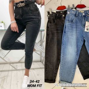 Rifle jeans dlhé vysoký pás dámske (34-42) M.SARA MSR213974