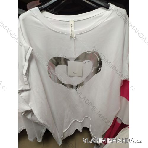 Šaty oversize krátky rukáv dámske (L/XL/2XL ONE SIZE) TALIANSKÁ MÓDA IMS21021