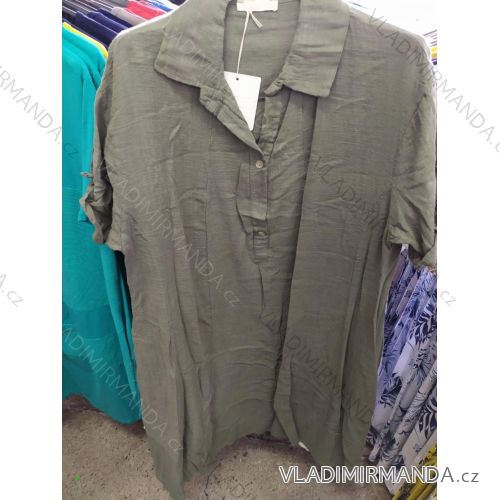 Tričko tunika šaty dámska (uni xl / 2xl) TALIANSKÁ MÓDA IM721112