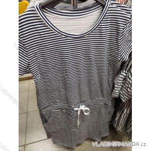 Šaty letné dámske krátky rukáv nadrozměr (XL-XXL one size) TALIANSKÁ MÓDA IM721132
