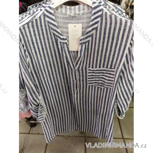 Tričko tunika dámska nadrozměr košilová (uni xl / 2xl) TALIANSKÁ MÓDA IM721138