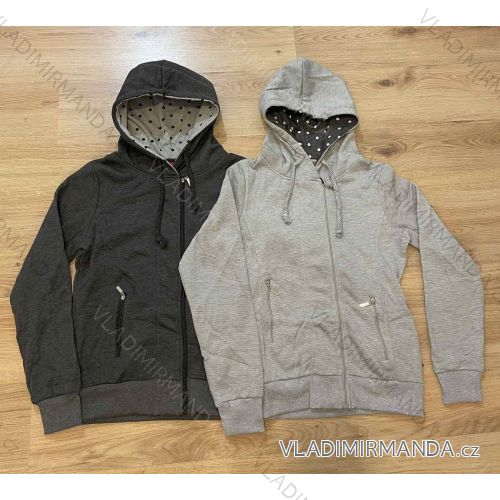 Mikina predĺžená na zips s kapucňou dámska (M-3XL) Vint VIN21007