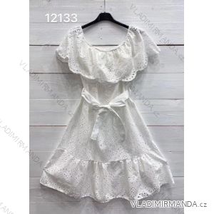 Šaty carmen letné krátky rukáv čipkované dámske (S / M ONE SIZE) TALIANSKÁ MÓDA IMM2112133