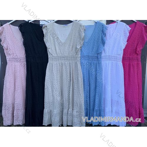 Šaty krajkové letné bez rukávov dámske (S / M / L ONE SIZE) TALIANSKÁ MÓDA IMWM214003