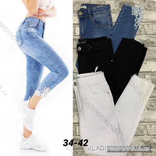 Rifle jeans 3/4 dlhé dámske (XS-XL) JEANS JAW214020