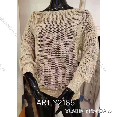 Sveter tenký dlhý rukáv dámsky (S / M ONE SIZE) TALIANSKÁ MÓDA IMWE21271