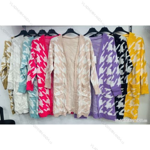 Cardigan pletený tenký dlhý rukáv dámsky (S / M ONE SIZE) TALIANSKÁ MÓDA IMWV21064