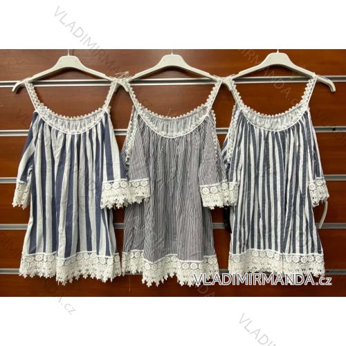 Šaty krátke carmen na ramienka dámske (S / M ONE SIZE) TALIANSKÁ MÓDA IMWV21088