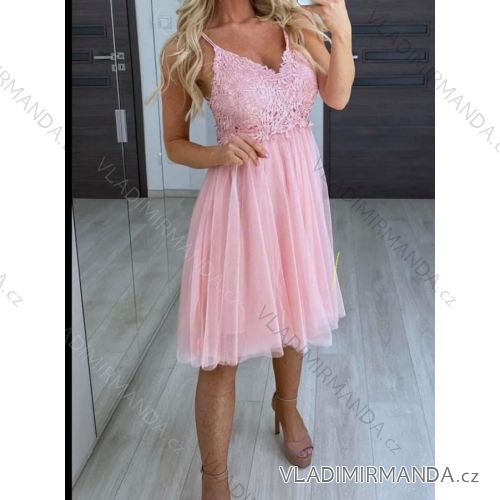 Šaty elegantné na ramienka dámske (S / M ONE SIZE) TALIANSKÁ MÓDA IMM21912