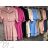 Šaty košeľové 3/4 dlhý rukáv dámske (S / M ONE SIZE) TALIANSKÁ MÓDA IMWD212596 starorůžová