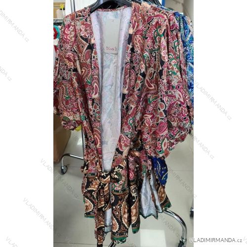 Župan letné dlhý rukáv dámsky (S / M ONE SIZE) TALIANSKÁ MÓDA IMM21918