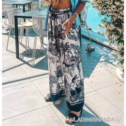 Nohavice letné dlhé dámske (S / M ONE SIZE) TALIANSKÁ MÓDA IMM21945
