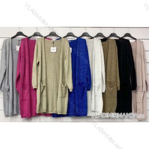 Cardigan tenký pletený dlhý rukáv dámsky (S / M ONE SIZE) TALIANSKÁ MÓDA IMWC215247