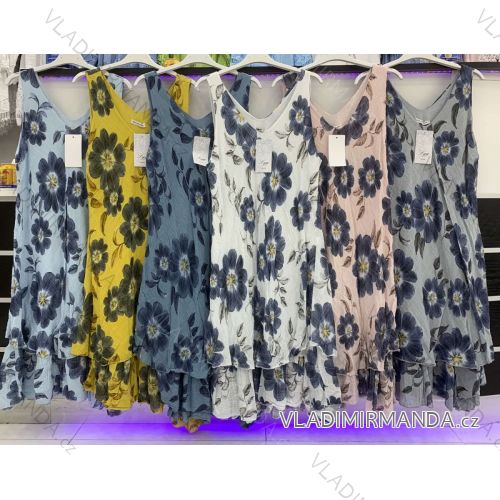 Šaty dlhé letné bez rukávov dámske (S / M ONE SIZE) TALIANSKÁ MÓDA IMWD215252