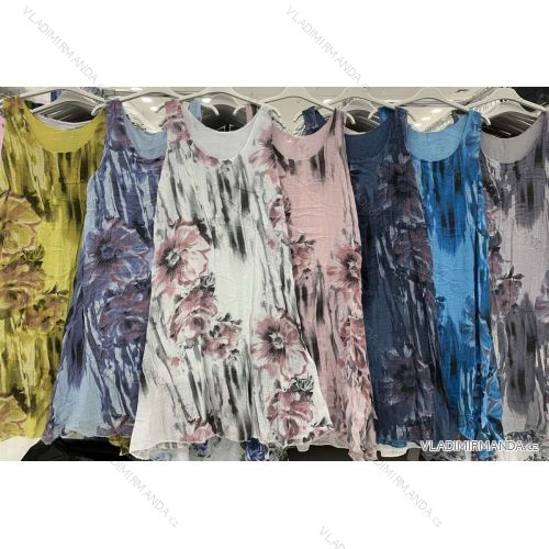 Šaty dlhé letné bez rukávov dámske (S / M ONE SIZE) TALIANSKÁ MÓDA IMWD215256