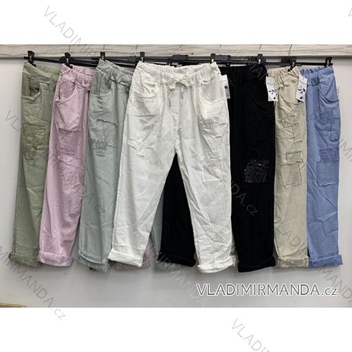 Nohavice dlhé strečové dámske (S / M ONE SIZE) TALIANSKÁ MÓDA IMWC215278