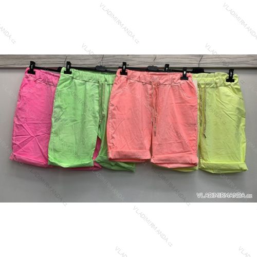 )	 Kraťasy šortky strečové dámské neon (S/M ONE SIZE) ITALSKÁ MÓDA IMWC215281