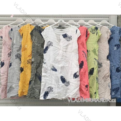 Šaty letné krátky rukáv dámske (L / XL ONE SIZE) TALIANSKÁ MÓDA IMWA215313