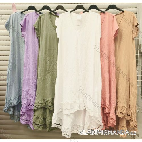 Šaty letné bez rukávov dámske (M / 3XL ONE SIZE) TALIANSKÁ MÓDA IMWA215321