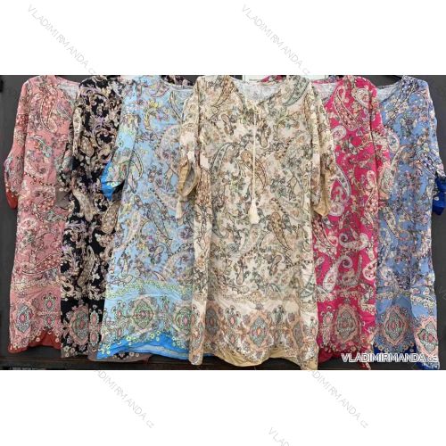 Šaty letné dlhý rukáv dámske (S / M ONE SIZE) TALIANSKÁ MÓDA IMWM215058