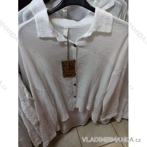Košeľa dlhý rukáv dámska (M / L ONE SIZE) TURECKÁ MÓDA TMA21011