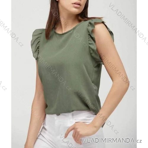 Tričko tunika s přívěskem bez rukávů letní dámské (S/M ONE SIZE) ITALSKá MóDA IMM21849