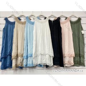 Šaty dlhé letné bez rukávov dámske (S / M ONE SIZE) TALIANSKÁ MÓDA IMWA215364