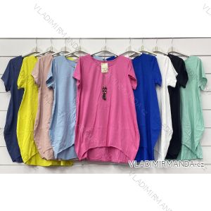 Tunika bavlnená oversize krátky rukáv dámska (S / M / L ONE SIZE) TALIANSKÁ MÓDA IMWA215523