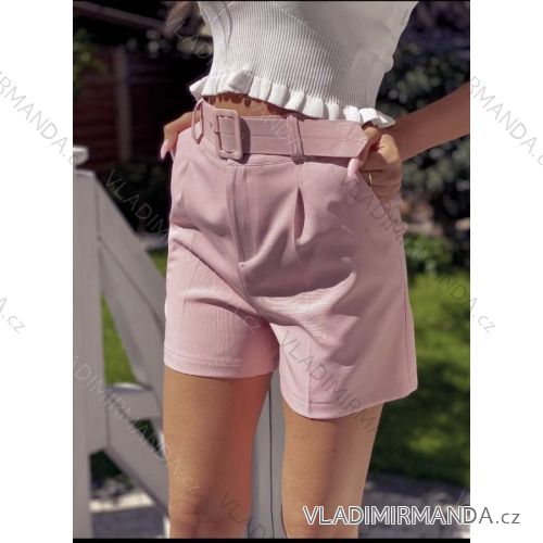 Kraťasy šortky s opaskom dámske (S-XL) TALIANSKÁ MÓDA IMWE21113