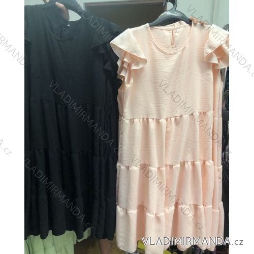 Šaty krátky rukáv dámske (L / 4XL ONE SIZE) POĽSKÁ MÓDA PMWT21171